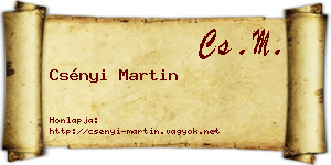 Csényi Martin névjegykártya