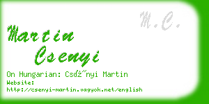 martin csenyi business card